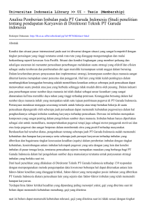 Analisa Pemberian Imbalan pada PT Garuda Indonesia (Studi