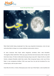 Amalan Mustajab Bulan Rajab