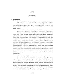 BAB V PENUTUP A. Kesimpulan Pada bab sebelumnya telah