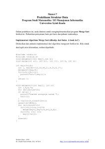 Praktikum Struktur Data - Informatika Unsyiah