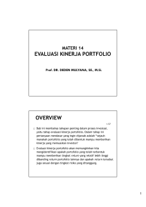 EVALUASI KINERJA PORTFOLIO OVERVIEW