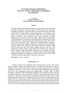ANALISIS TINGKAT LIKUIDITAS PADA PT. PUPUK SRIWIDJAJA