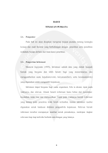 6 BAB II TINJAUAN PUSKATA 2.1. Pengantar Pada bab ini akan