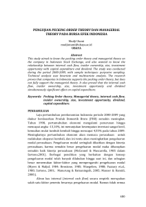 pengujian pecking order hypothesis dan managerial