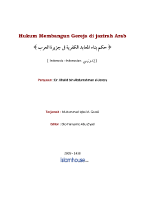 Hukum Membangun Gereja di jazirah Arab