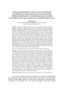 pengaruh kemampuan penalaran matematis