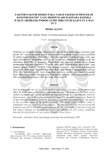 faktor-faktor risiko pada tahap eksekusi proyek di konstruksi epc