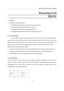 Praktikum 23 - Queue - Politeknik Elektronika Negeri Surabaya