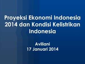 Proyeksi Ekonomi Indonesia 2014 - Direktorat Jenderal Listrik dan