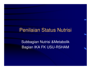 Penilaian Status Nutrisi