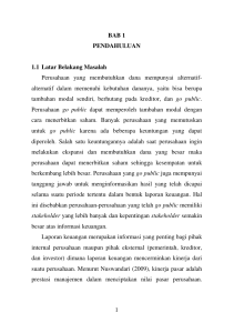 1 BAB 1 PENDAHULUAN 1.1 Latar Belakang Masalah Perusahaan