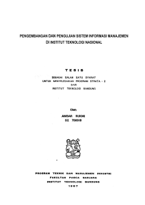 pengembangan dan pengujian sistem informasi manajemen di