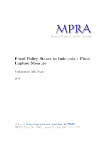 Fiscal Policy Stance in Indonesia