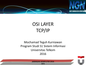 osi layer tcp/ip - Mochamad Teguh Kurniawan