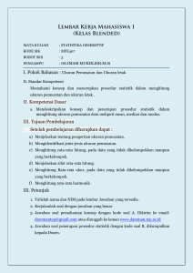 II. Kompetensi Dasar III. Tujuan Pembelajaran Setelah