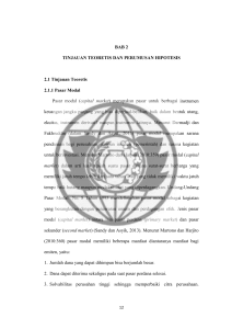 BAB 2 TINJAUAN TEORETIS DAN PERUMUSAN HIPOTESIS 2.1