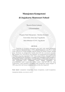 Manajemen Kompetensi di Jogjakarta Montessori School