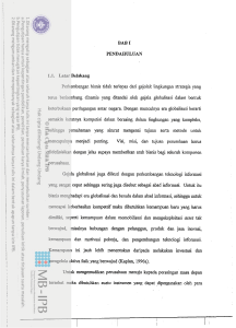 BAB I PENDAHULUAN 1.1. Latar Belakang Perkembangan bisnis