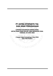 PT Astra Otoparts Tbk And Subsidiaries