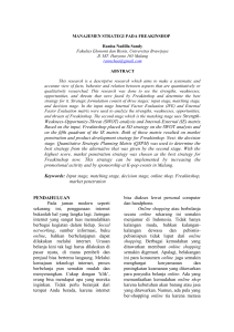 (SWOT) analysis and Internal-External