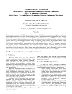 Utilitas Internet Di Era Globalisasi Dalam Rangka Optimalisasi