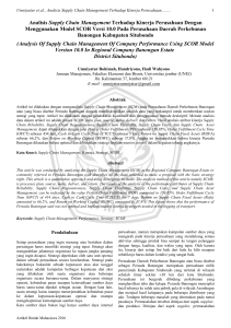 Analisis Supply Chain Management Terhadap