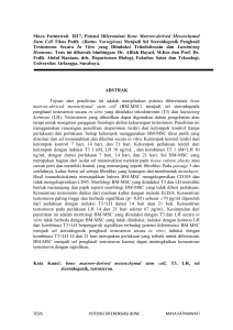 Maya Fatmawati. 2017, Potensi Diferensiasi Bone Marrow