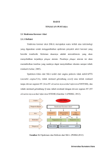 BAB II TINJAUAN PUSTAKA 2.1 Sindroma Koroner Akut 2.1.1