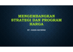 mengembangkan strategi dan program harga