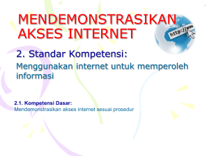 mendemonstrasikan akses internet