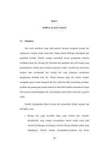 BAB V SIMPULAN DAN SARAN 5.1 Simpulan Dari hasil penelitian