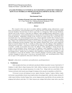 analisis pendekatan internal dan eksternal