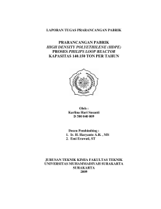 prarancangan pabrik high density polyethilene (hdpe)
