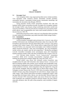 BAB II URAIAN TEORITIS 2.1 Kerangka Teori Teori merupakan