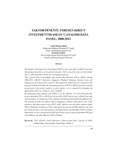 faktor penentu foreign direct investment di asean-7