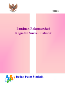 Panduan Rekomendasi Kegiatan Survei Statistik