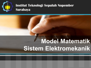Model Matematik Sistem Elektromekanik - Share ITS