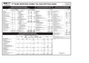 PT BUMI SERPONG DAMAI Tbk DAN ENTITAS ANAK