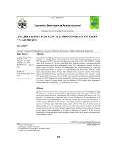 Economics Development Analysis Journal