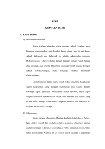 BAB II KERANGKA TEORI A. Kajian Pustaka a) Disharmonisasi