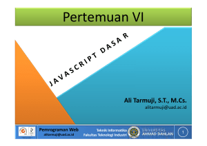 Materi Kuliah Pemrograman Web