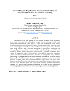 Evaluasi Program Penyediaan Air Minum dan Sanitasi