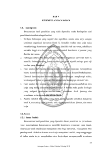 BAB V KESIMPULAN DAN SARAN 5.1. Kesimpulan Berdasarkan