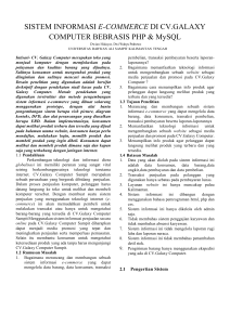 SISTEM INFORMASI E-COMMERCE DI CV.GALAXY COMPUTER