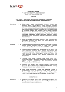 Peraturan PT Kustodian Sentral Efek Indonesia Nomor V-G