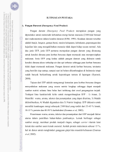 II.TINJAUAN PUSTAKA A. Pangan Darurat