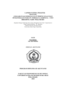 laporan kerja praktek tentang anggaran kas sebagai alat