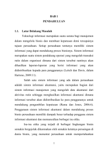 BAB 1 PENDAHULUAN 1.1. Latar Belakang Masalah Teknologi