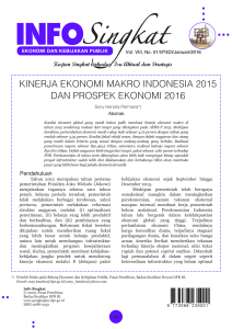 kinerja ekonomi makro indonesia 2015 dan prospek