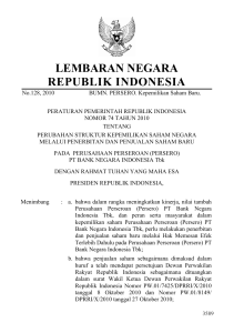 LEMBARAN NEGARA REPUBLIK INDONESIA